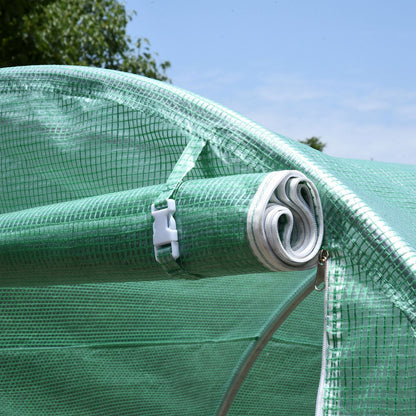 Kasje – Kasje – Tuinkas – Broeikas – Volkstuin Kas – Extra Ruim 445x190x200 cm – Waterafstotende Folie Met Ventilatie Mesh