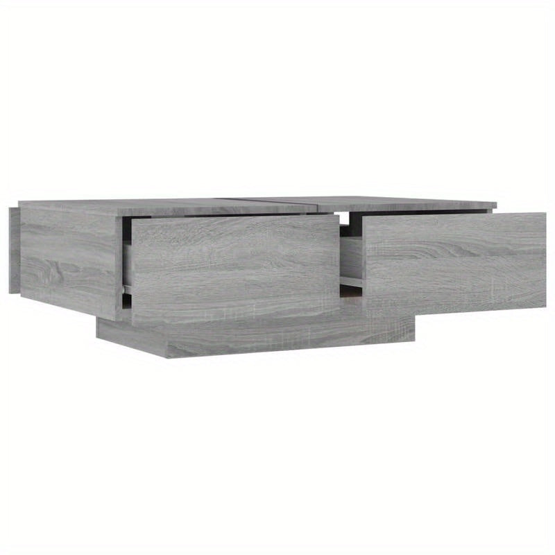 Woonkamertafel – Salontafel – Koffietafel – Bijzettafel – Dressoir Tafel – Grijs – Stevig Hardhout – Compact Ruimtebesparend Design