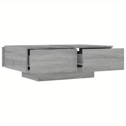 Woonkamertafel – Salontafel – Koffietafel – Bijzettafel – Dressoir Tafel – Grijs – Stevig Hardhout – Compact Ruimtebesparend Design