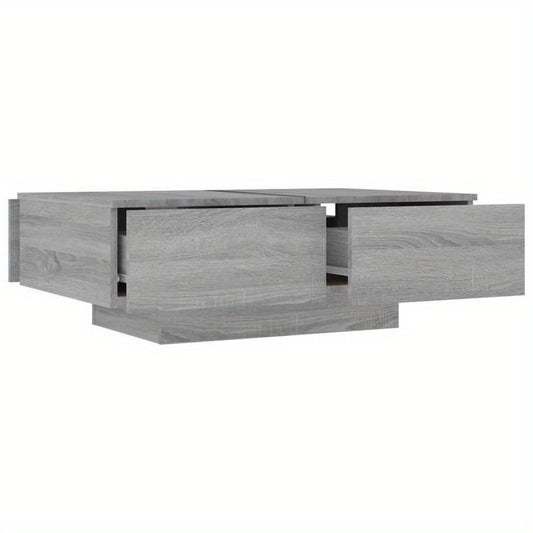 Woonkamertafel – Salontafel – Koffietafel – Bijzettafel – Dressoir Tafel – Grijs – Stevig Hardhout – Compact Ruimtebesparend Design