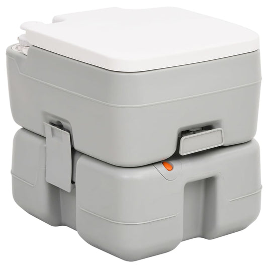 Draagbaar Toilet – Campingtoilet – Mobiel Toilet – Reistoilet – Camping WC – Schokbestendig Polyethyleen – Effectief Spoelsysteem – 41,5x36,5x37,5 cm