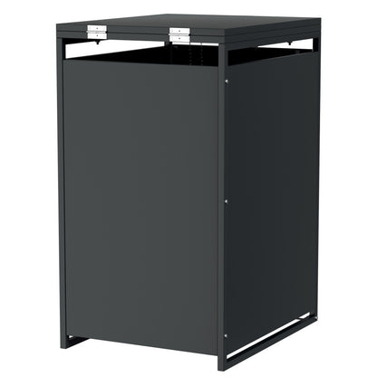 Afvalcontainer – Afvalbak – Vuilnisbak – Afvalopslag – Afvalkluis – Metalen Afvalbak Buiten – Afsluitbare Deuren – Weerbestendig 65x80x115 cm
