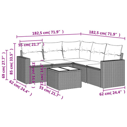 Loungeset – Tuinmeubel – Buitenmeubel – Zithoek – PE-Rattan – Wasbare Kussens – Opbergfunctie