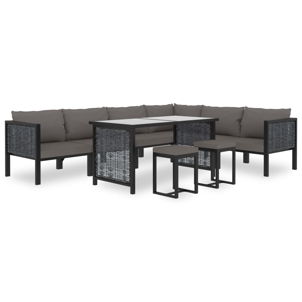 Lounge Set – Tuinset – Loungeset – Buitenmeubelen – Garden Set – 9-delig – Weerbestendig Poly Rattan – Aluminium Frame