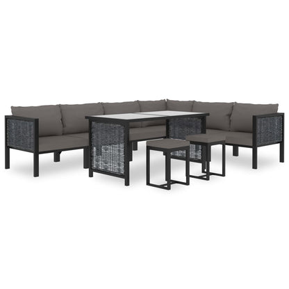 Lounge Set – Tuinset – Loungeset – Buitenmeubelen – Garden Set – 9-delig – Weerbestendig Poly Rattan – Aluminium Frame