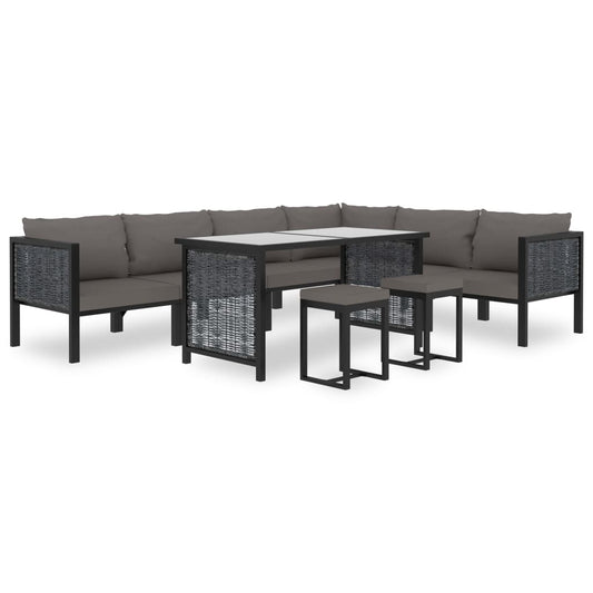 Lounge Set – Tuinset – Loungeset – Buitenmeubelen – Garden Set – 9-delig – Weerbestendig Poly Rattan – Aluminium Frame
