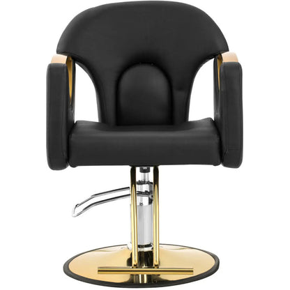 Barber Chair with Footrest BARTON - Black - QUORE