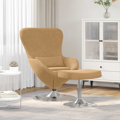 Fauteuil – Relaxstoel – Loungechair – Draaistoel – Zithoekstoel – Lichtgroen Fluweel – Inclusief Voetensteun