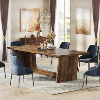 Eettafel – Tafel – Eetkamertafel – Keukentafel – Dinertafel – Industrieel Design – 180 cm Massief Hout – Robuuste Pedalen