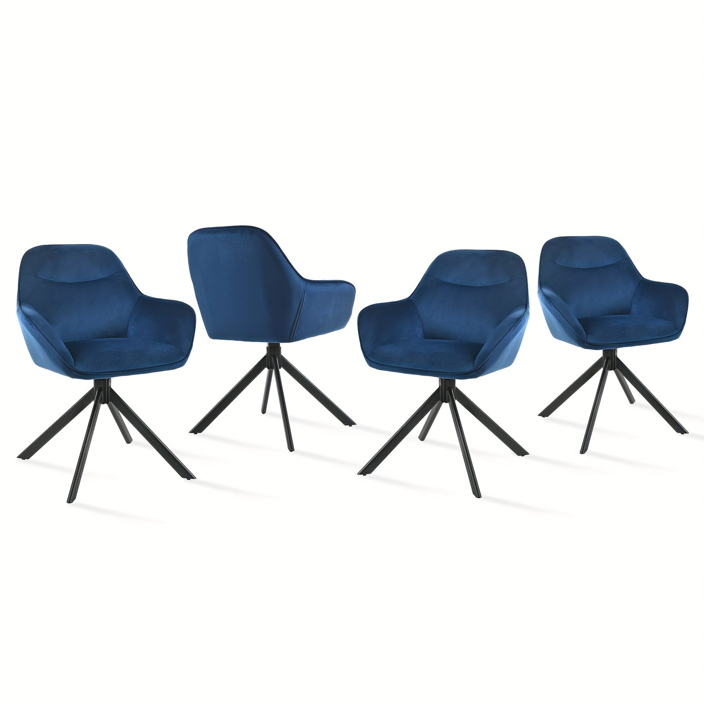Eetkamerstoel – Stoel – Kuipstoel – Draaistoel – Keukenstoel – 360° Draaibaar – Comfortabele Dikke Zitkussens
