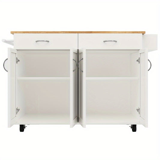 Keukeneiland – Keukenkast – Buffetkast – Keukentrolley – Werkbank – Multifunctioneel Opbergmeubel – Houtnerfafwerking – 106x50x90,5 cm – Duurzaam Metaal Frame – Geen Elektriciteit Nodig