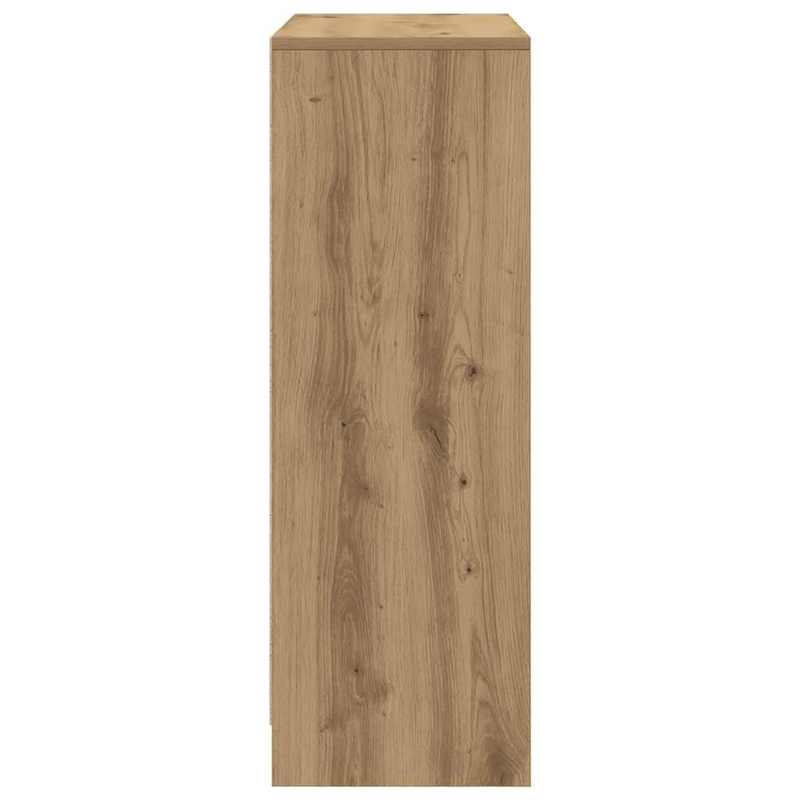 Lockable Modern Farmhouse Storage Cabinet with Doors & Drawers - Heavy-Duty Hardwood Construction, Spacious Floor-Standing Sideboard with Open & Closed Storage, Natural Wood Grain for Living Room, Bedroom, Kitchen - Rustic El