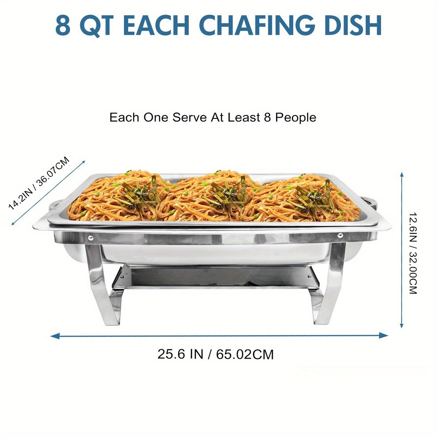 Chafing Dish – Buffetwarmer – Warmhoudschaal – Bain Marie – Warmhoudbak – 6-delige Set – RVS 408 Voedselveilig – Inductievrij Met Glazen Scharnierdeksel