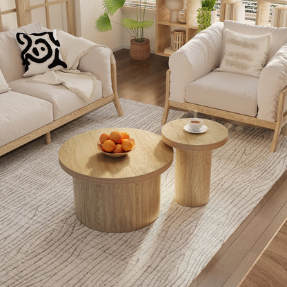 Houten Tafel – Ronde Tafel – Bijzettafel – Salontafel – Nachtkastje – MDF Hout – Compact Formaat Voor Twee Personen – Multifunctioneel & Sfeervol