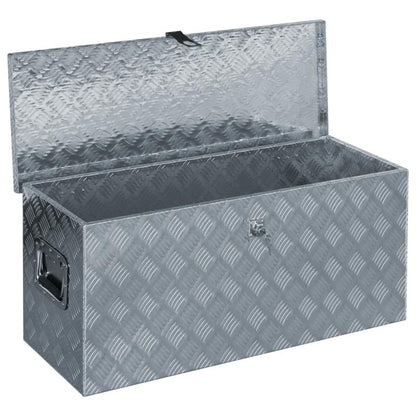 Aluminium Gereedschapskist – Gereedschapskoffer – Opbergkist – Werkplaatskist – Toolbox – Industrieel – Roestvrij – 90,5x35x40 cm – Duurzaam & Veilig Sluitsysteem