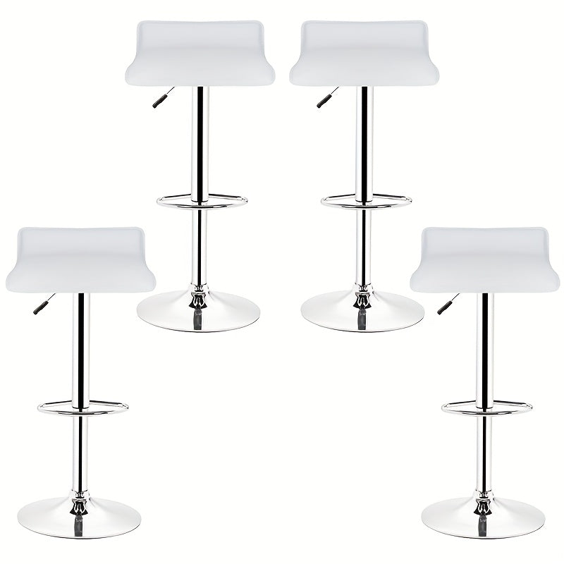 Barstoel – Barkruk – Barkrukken – Barstoelenset – Bistrostoel – Set Van 4 – Verstelbare Zithoogte – Vegan Kunstleer Wit