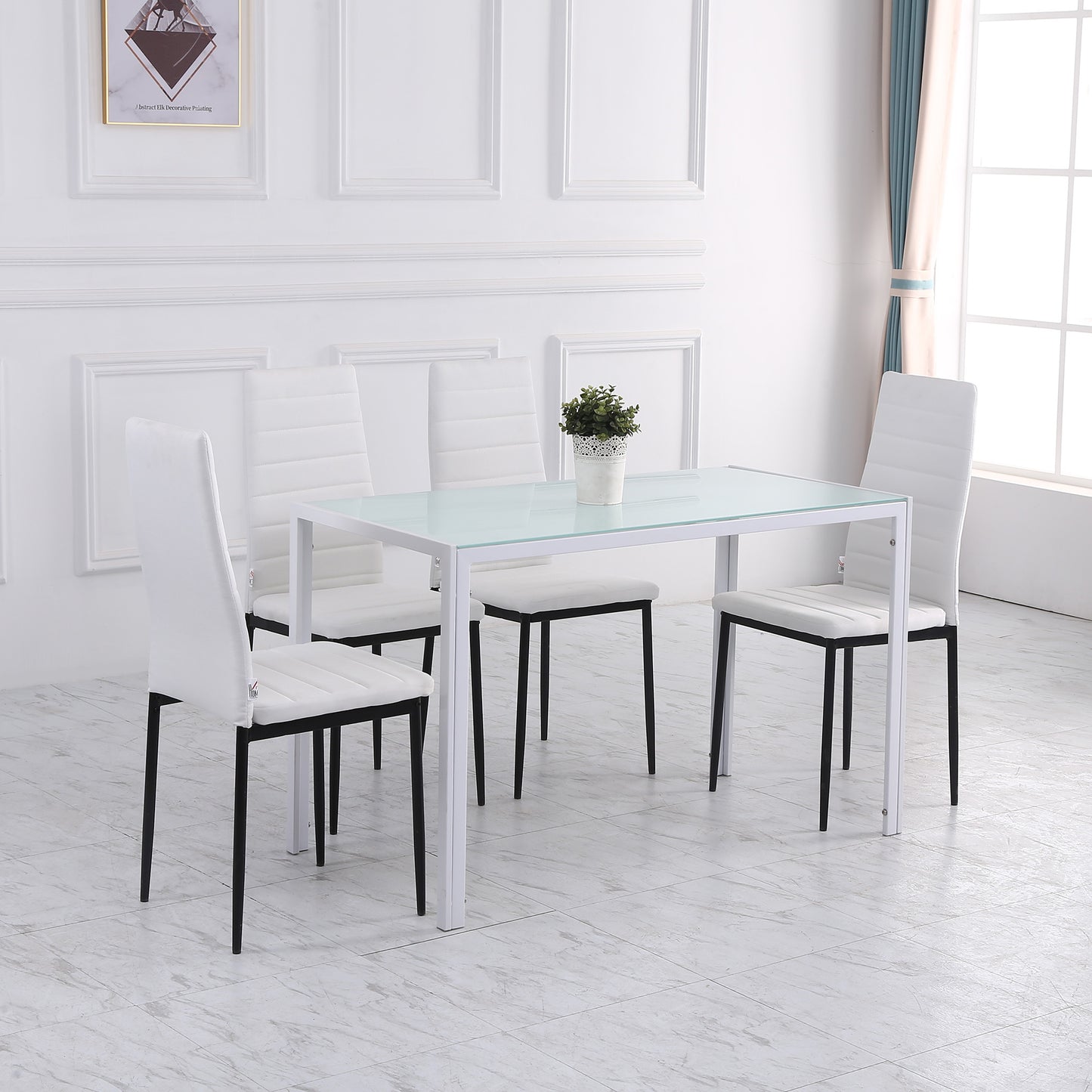 Eettafel – Tafel – Keukentafel – Eetkamertafel – Witte Tafel – Modern Design – Groot Formaat 120x60 cm