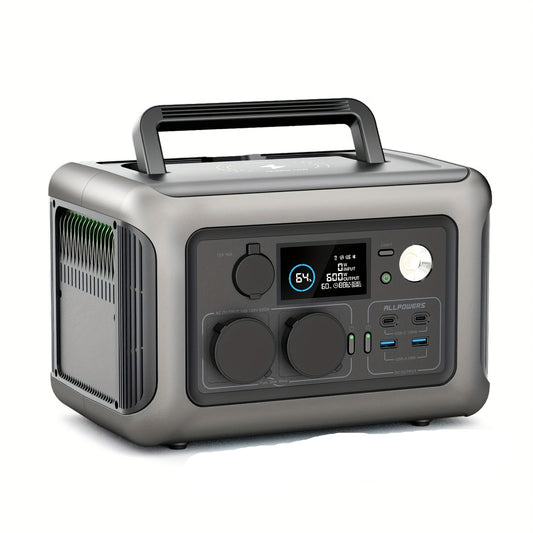 Draagbare Powerstation – Mobiele Accu – Outdoor Generator – Noodstroomvoorziening – Camping Accu – 299Wh LiFePO4 Batterij – 600W Vermogen met UPS Functie