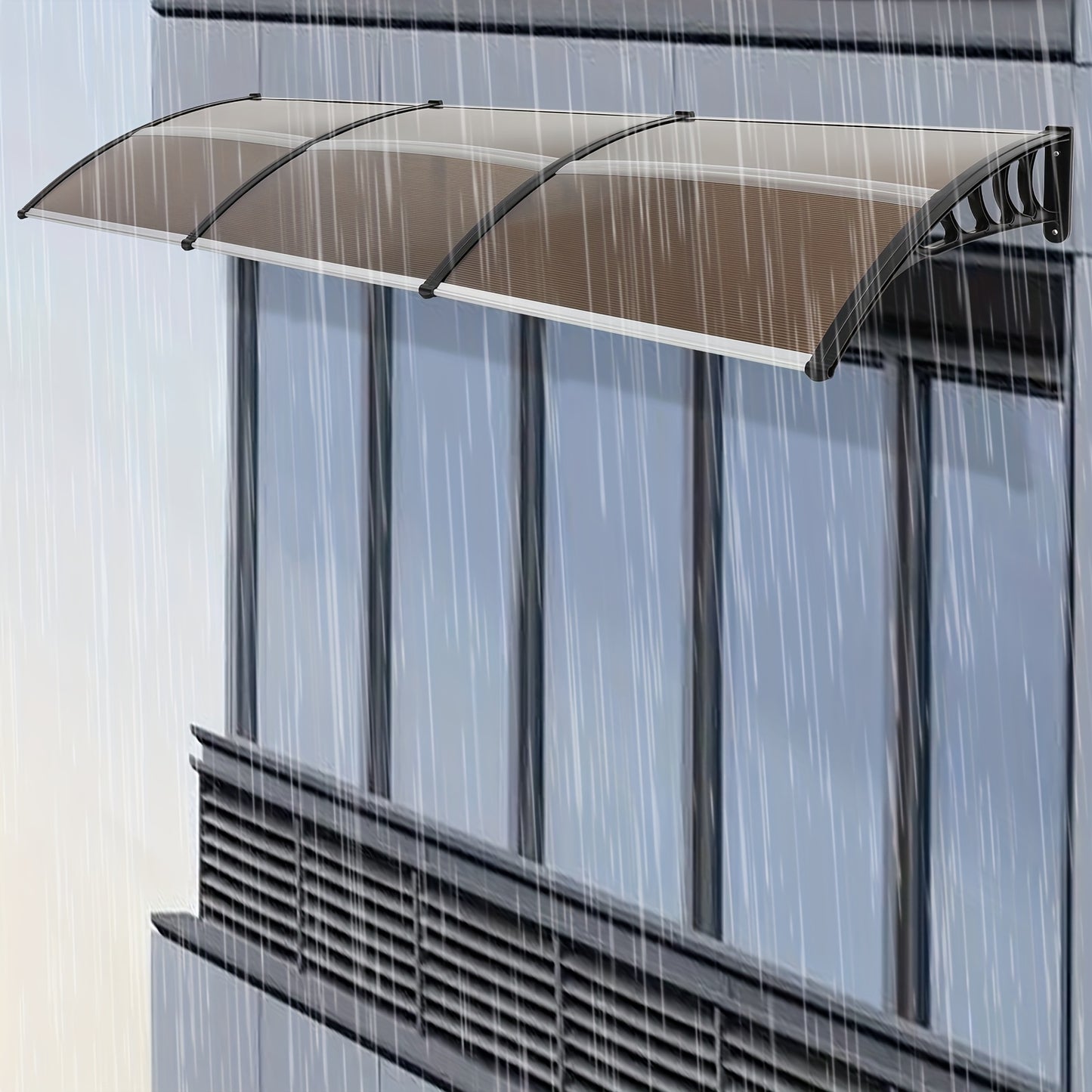 Sturdy And Durable High Stability Pre-drilled Holes Temporary Not for Permanent Purposes Removable Canopy for Front And Rear Entrances, Bike Shelters, Gazebos, Grape Arbors, Guardrails, Balconies, Windows, Patios, Garages, St