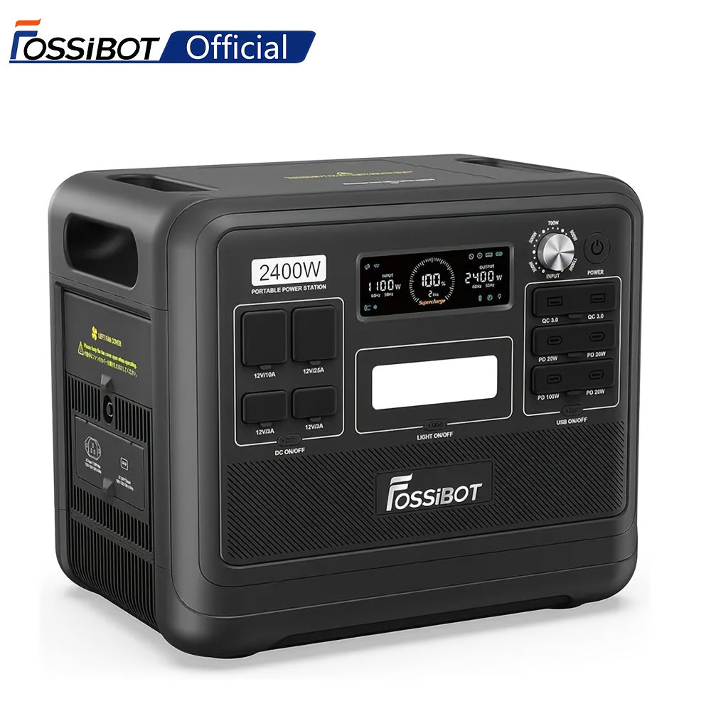 Powerstation – Draagbare Energiecentrale – Noodstroom – Zonne-energie Generator – Mobiele accu – 2048Wh Capaciteit – 2400W Output – 1,5 Uur Snelladen