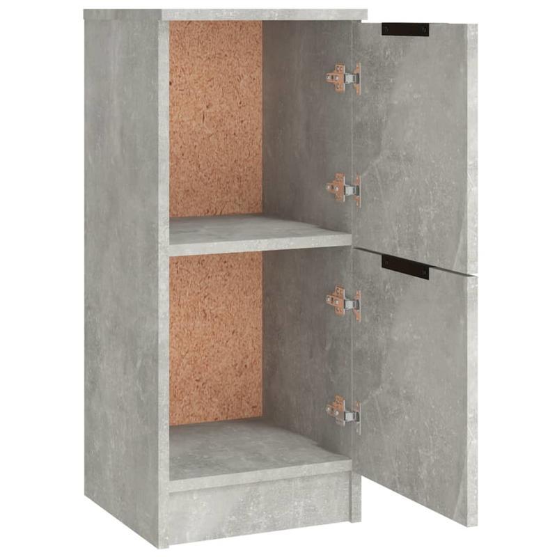 Dressoir – Opbergkast – Ladekast – Commode – Buffetkast – Set van 3 – Massief Bewerkte Hout – Betongrijze Kleur