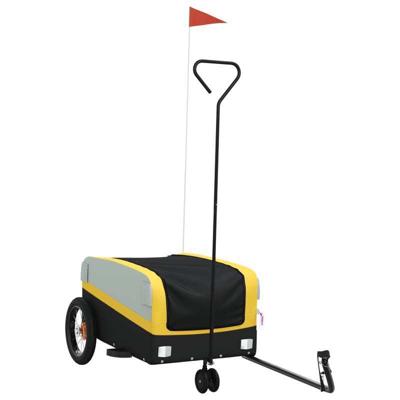 Fietskar – Fietsaanhanger – Bagagekar – Lastenkar – Aanhangwagen – 30 kg Draagvermogen – Stabiel IJzeren Frame
