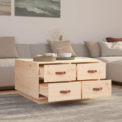 Coffee Table 80X80X45 Cm Solid Pinewood Removable, Suitable for Indoor Use And Suitable for All Seasons