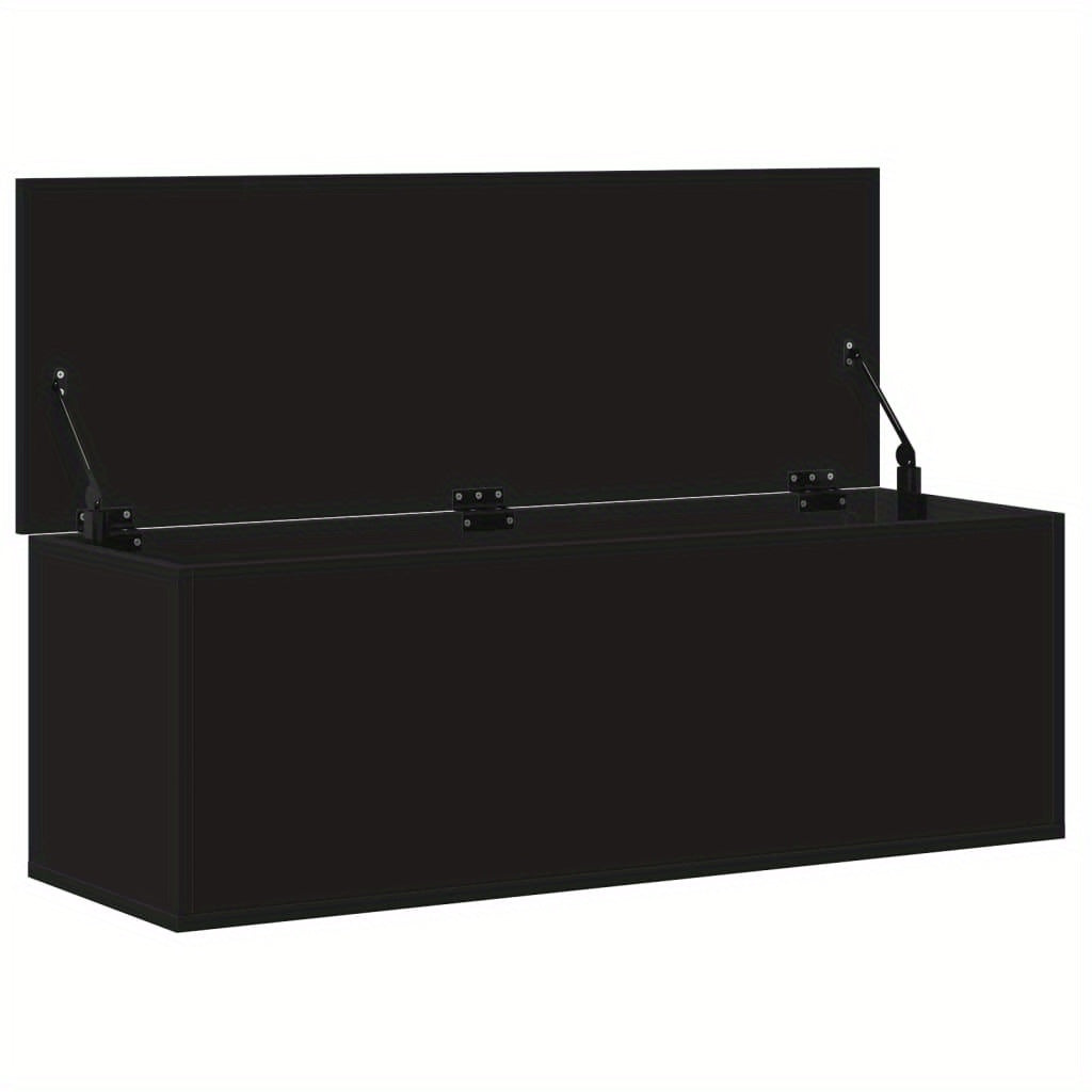 Opbergdoos – Opbergbox – Bewaardoos – Opberger – Opbergbak – Zwart – 102x35x35 cm – Hoge Kwaliteit Engineered Wood