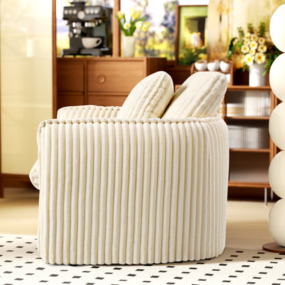Relaxation Armchair Sofas with Removable Backrest And Seat Cushions, Lazy Sofa Indoor Seat Cushions with Comfortable, Extra Thick Padding for Bedroom, Living Room, White, Green.