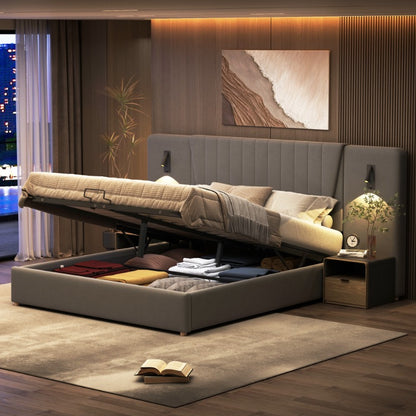 Uitschuifbare Slaapbank – Bedbank – Logeerbed – Sofa Bed – Slaapsofa – Stevig Massief Houten Frame – Inclusief Opbergruimte