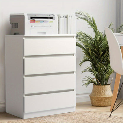 Ladekast – Ladenkast – Kommode – Dressoir – Opbergkast – Modern Design – Anti-Kantel Kit – Houten Kast – Wit – 4 Lades – 68,5 cm Hoog – 3,2 cu ft Opbergruimte
