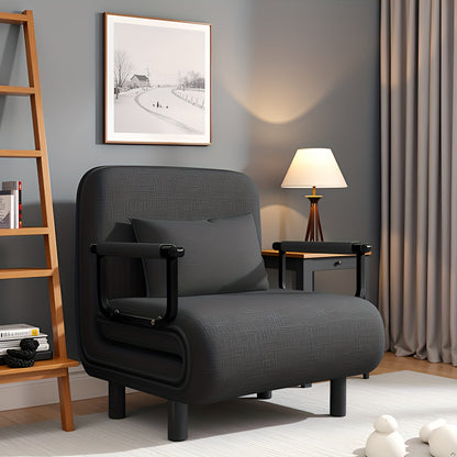 Sofabed – Slaapbank – Bankbed – Bedbank – Logeerbed – Verstelbare Rugleuning – Comfortabele Memory Foam Kussens – Gouden Armleuningen – 60x68x85 cm – Multikleurige Opties