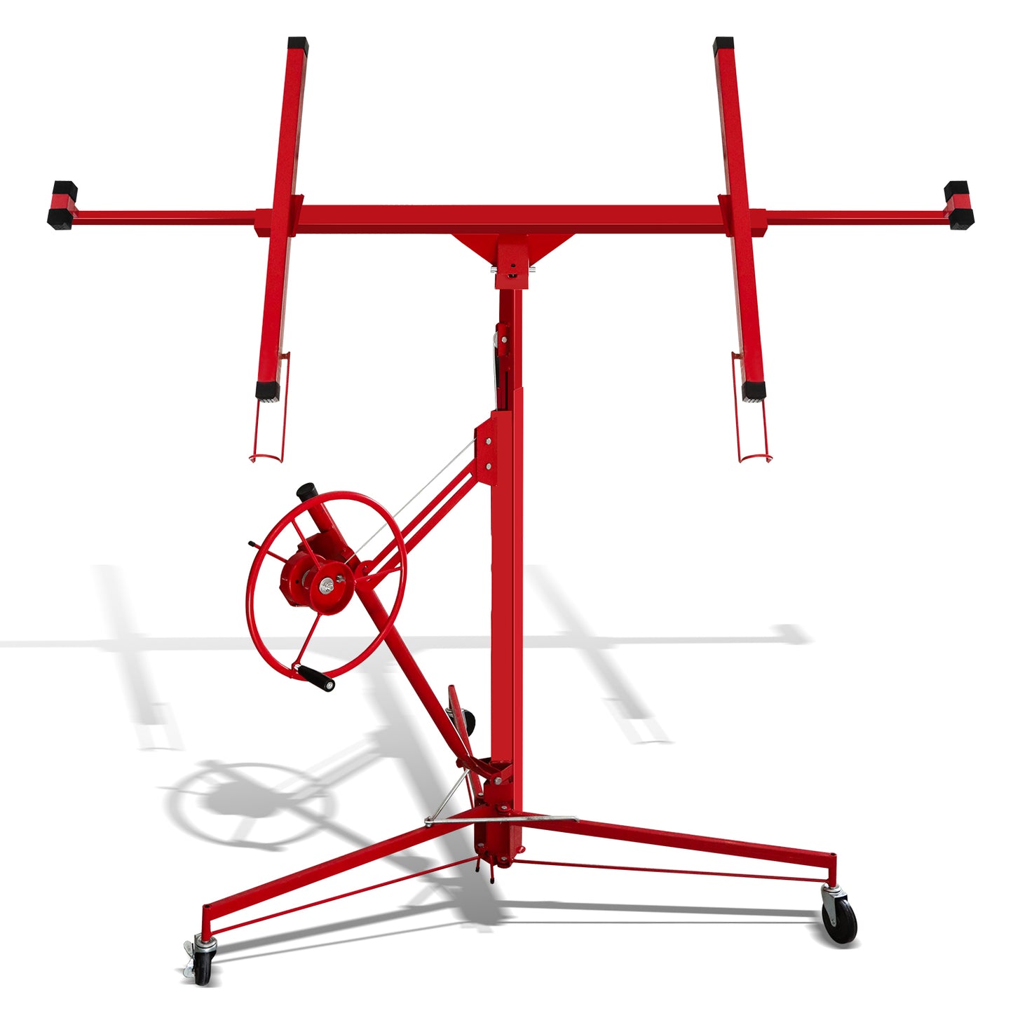 Gipsplaatligger – Gipsplaat Lifter – Platenlift – Montagehulp – Plafondpaneel montage – Verstelbaar tot 350 cm – Stevige Metalen Constructie - Rood