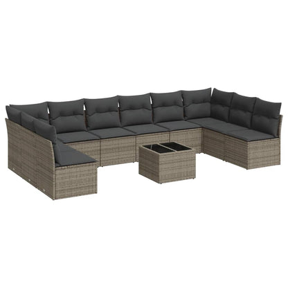 Loungeset – Loungesets – Tuinset – Buitenmeubel – Tuinmeubilair – Grijs – Met Tafel – Weerbestendig PE Rattan – Opbergruimte Met Waterdichte Binnenzak