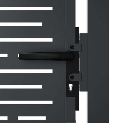 Tuinpoort – Hekpoort – Tuindeur – Schuttingdeur – Metalen Poort – Duurzaam Metaal – 104x155 cm – Antraciet Afwerking