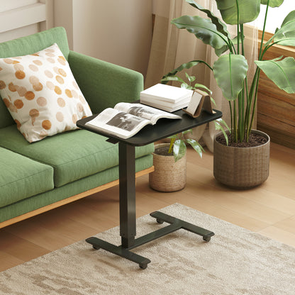 Zitsta bureau – Zit-stand bureau – Sta bureau – Verstelbaar bureau – Elektrisch bureau – C-vormig design – Handmatig verstelbaar 70-110 cm – Met wieltjes en rem