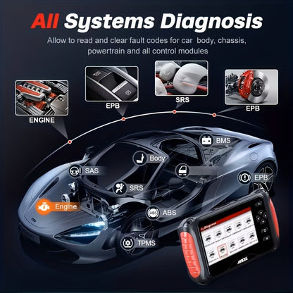 OBD2 Scanner – Auto Diagnose Tool – Foutcode Lezer – Voertuig Scanner – Autodiagnose Apparaat – Draadloos Bluetooth – 30+ Resetfuncties Free Wi-Fi Updates