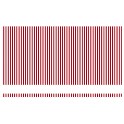 Zonnescherm – Zonwering – Terrasluifel – Balkonzonwering – Buitenluifel – Automatisch Oprolbaar – Rood-Wit Gestreept Polyester 600x300 cm