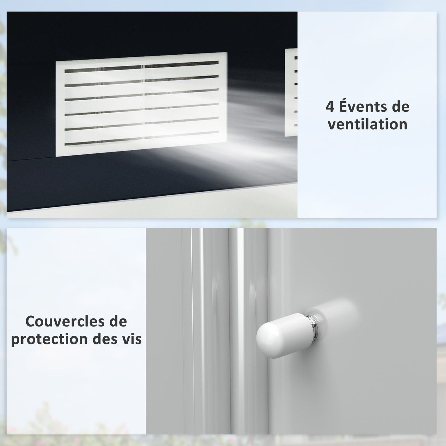Tuinkast – Tuinberging – Tuinhuis – Tuinopslag – Tuinloods – Grijs Stalen Tuinkast – 2,5 m² Opbergruimte – Ventilatie & Dubbele Deur Met Slot
