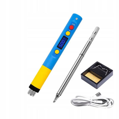 Soldeerbout – Soldering Iron – Soldeerpen – Elektrisch Soldeergereedschap – Elektronica Soldeerbout – 65W Vermogen – Instelbare LCD Temperatuur tot 500°C