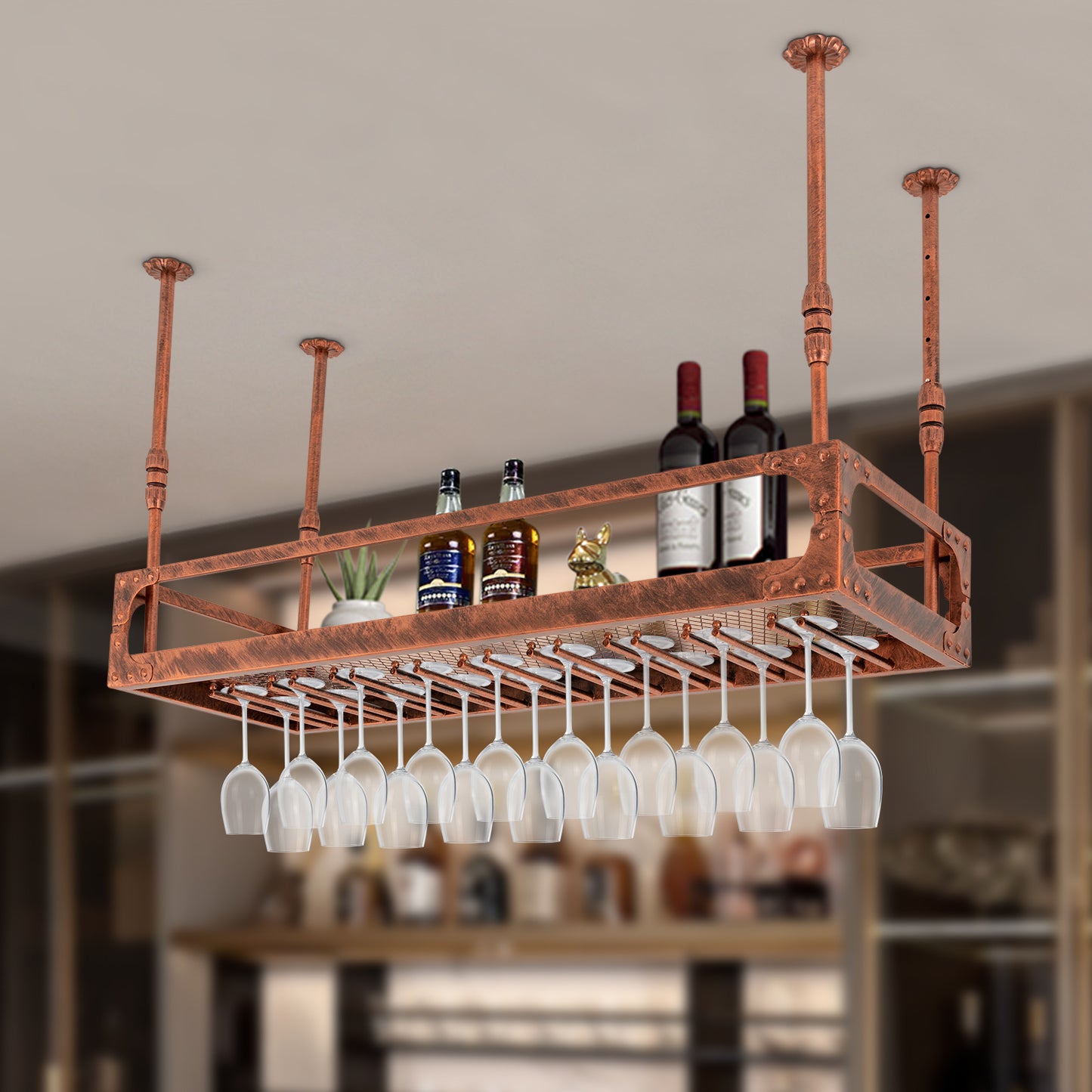 Wijnrek – Flessenrek – Wijnhouder – Wijnopberger – Wijnbord – Vrijstaand – Compact – Stevig Houten Ontwerp – Geschikt Voor Keuken En Bar