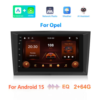 Android Autoradio – Multimedia Systeem – Touchscreen Navigatie – Bluetooth Audio – Draadloze CarPlay & Android Auto – 7 Inch Scherm – GPS Navigatie Met WiFi – Stuurwielbediening + Achteruitrijcamera & 2GB RAM 64GB ROM