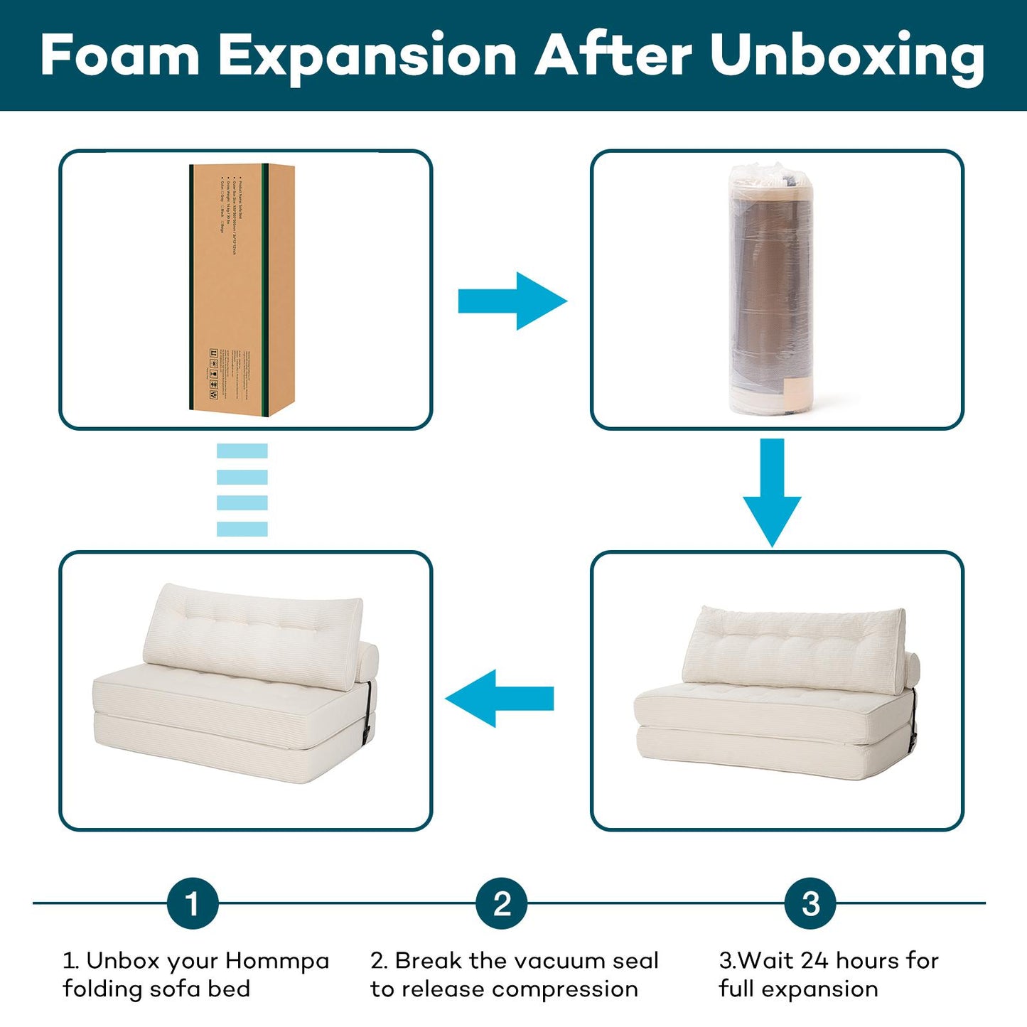 Futon Slaapstoel – Slaapstoel Bedbank – Slaapbank Stoel – Slaapstoel Opklapbaar – Queen Grijs – Hoogwaardige 7 cm Foam Vulling – Inclusief Hoofd- en Lendenkussens