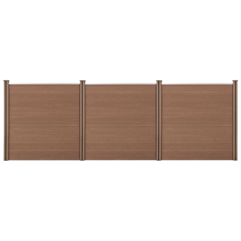 WPC Tuinschutting – Scherm – Prieel – Windscherm – Houtlook Schutting – 183 x 531 cm – Weerbestendig & Onderhoudsvriendelijk