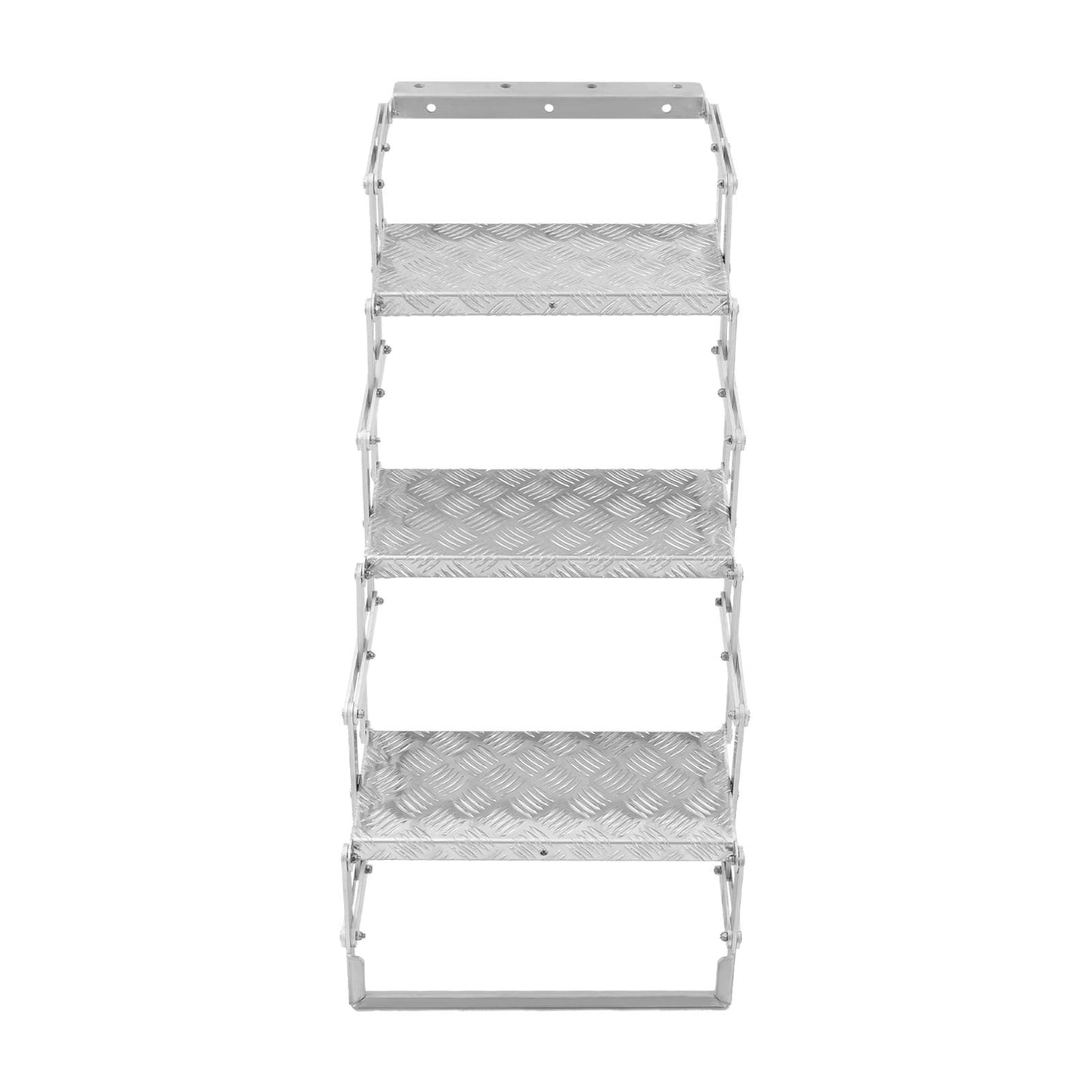 Aluminum Alloy Scissor Stairs, Foldable Step Ladder, 3 Steps Ladder for RV/Camper