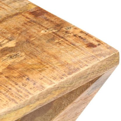 Bijzettafel – Sidetable – Nachtkastje – Salontafel – Banktafel – Massief Mangohout – X-vormig Design – Compact 35x35x55 cm – Opbergruimte