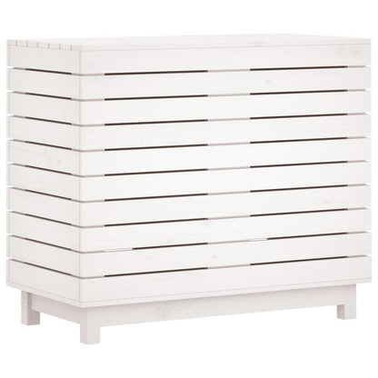 Wasmand – Wasbox – Wassorteerder – Waszak – Opbergmand – Massief Grenenhout – Groot Formaat 88,5x44x76 cm – Witte Afwerking