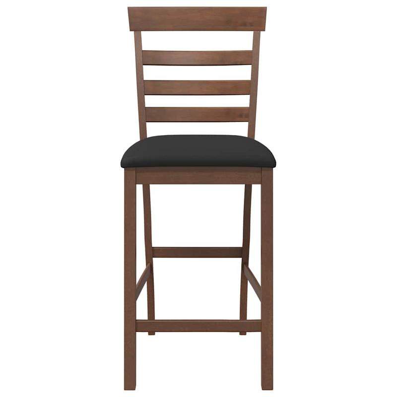 Bar stool with pillow 2pcs of brown solid wood rubber tree,  Dining Room Furniture, Modern Stool, Fabric Upholstery, Backrest Stool, High Stool, Commercial Use, Cafe Seating