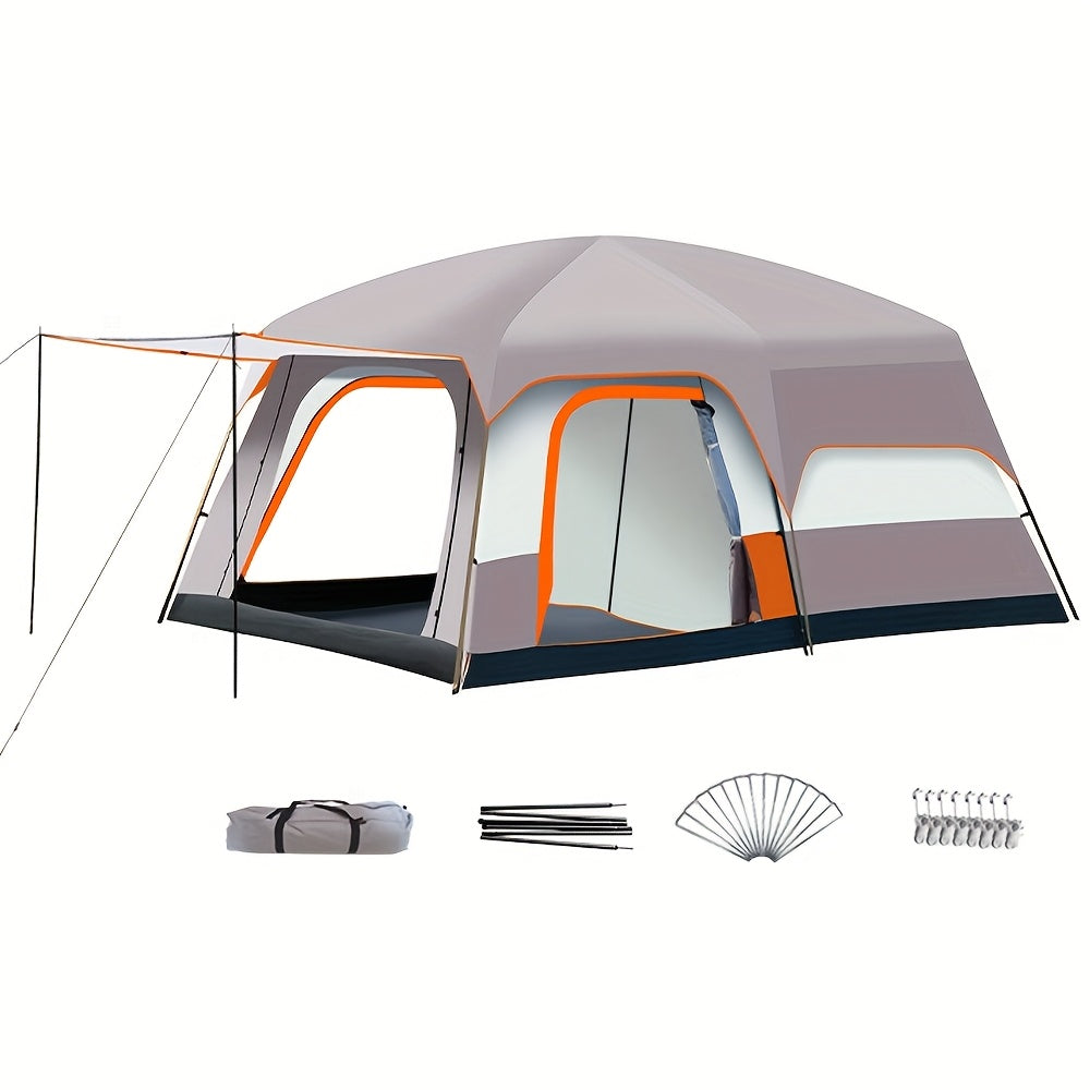 Tent – Kampeertent – Familietent – Tunneltent – Outdoor Tent – 8-12 Personen – Lichtgewicht & Waterdicht Polyester 4500 mm