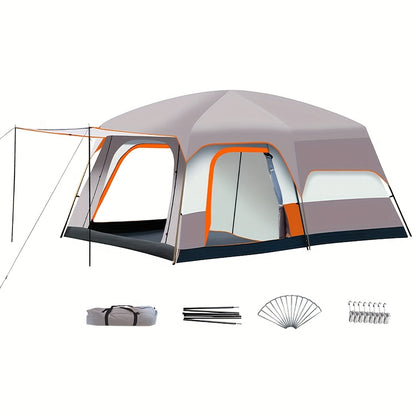 Tent – Kampeertent – Familietent – Tunneltent – Outdoor Tent – 8-12 Personen – Lichtgewicht & Waterdicht Polyester 4500 mm